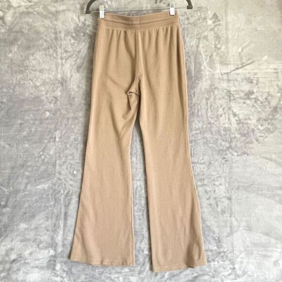 Aritzia Sunday Best Waffle Knit Flare Pant Size S Beige Pull-On Lounge Everyday - Picture 8 of 13